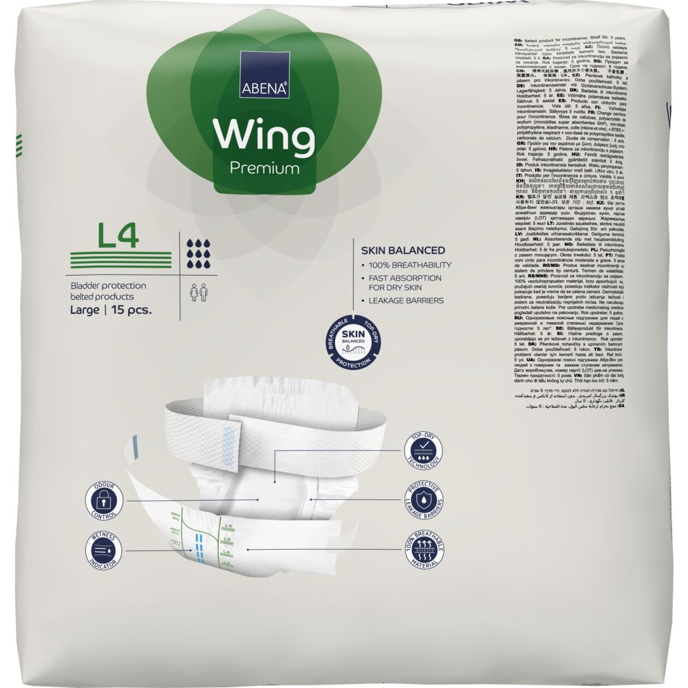 Bælteble, ABENA Wing, L4, grøn farvekode, Premium 15 stk.