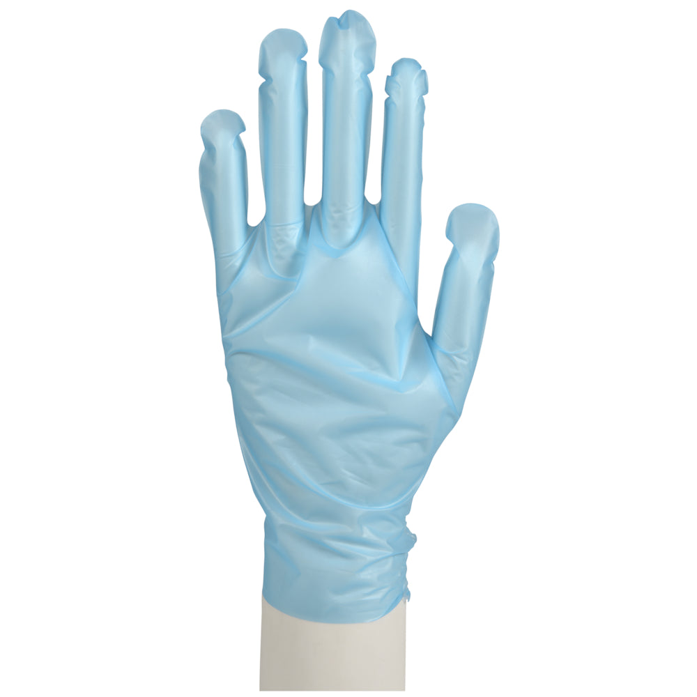 TPE Engangshandske, Abena, L, blå, TPE, pudderfri