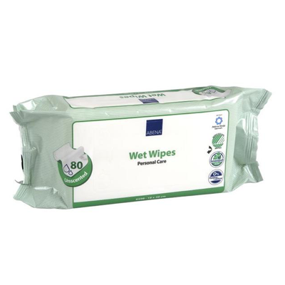 Vådserviet, Abena, uden parfume, 20x18 cm, 80 stk